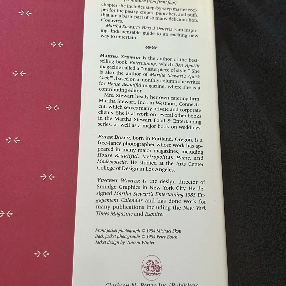 Martha Stewart Hors d’Oeuvres 1984 First Edition 1st Printing Hardcover Pls Read